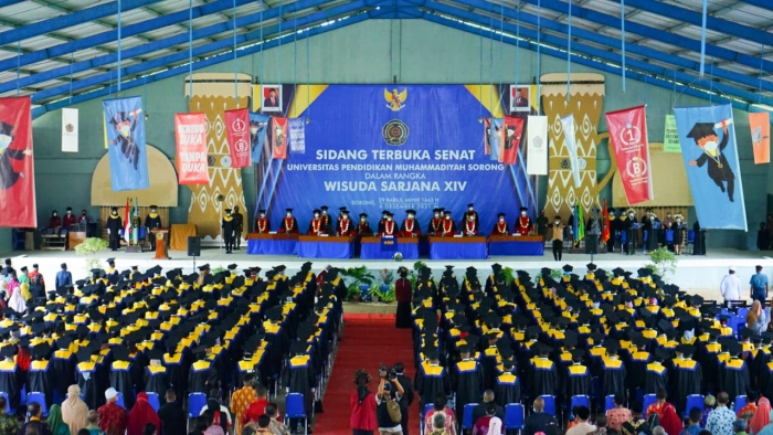 Universitas Pendidikan Muhammadiyah Sorong Kukuhkan 343 Wisudawan Angkatan XIV