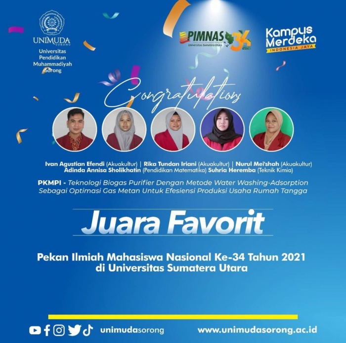 TIM PKM Universitas Pendidikan Muhammadiayah Sorong Berhasil Raih Juara Favorit dalam Ajang PIMNAS ke-34