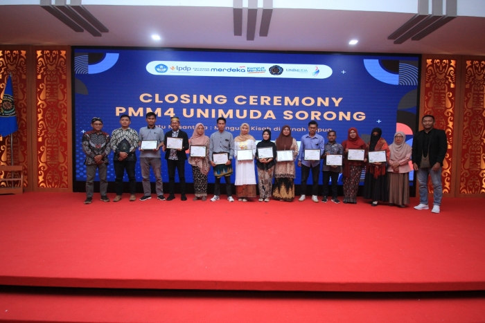 Closing Ceremony Pertukaran Mahasiswa Merdeka (PMM) Batch 4 Inbound UNIMUDA Sorong Berlangsung Haru
