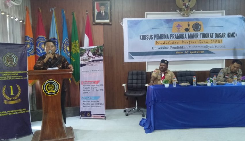 Peserta PPG Prajab UNIMUDA Sorong ikuti Kursus Mahir Dasar Kepramukaan