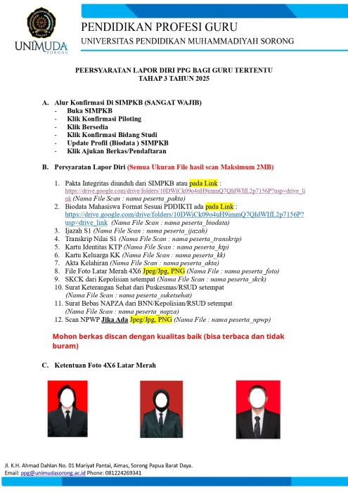 LAPOR DIRI_Peserta PPG Bagi Guru Tertentu Tahap 3 Tahun 2025