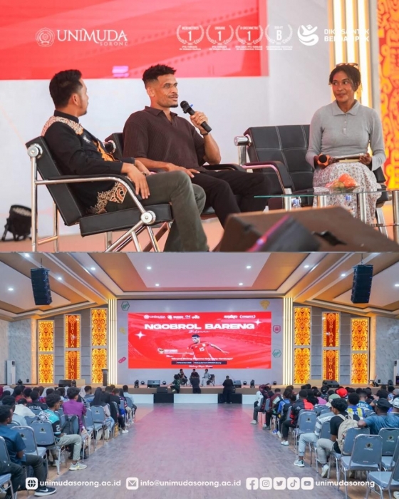 Pemain TimNas Ricky Kambuaya, Mahasiswa Magister Ilmu Manajemen tularkan semangat untuk mahasiswa program Sarjana