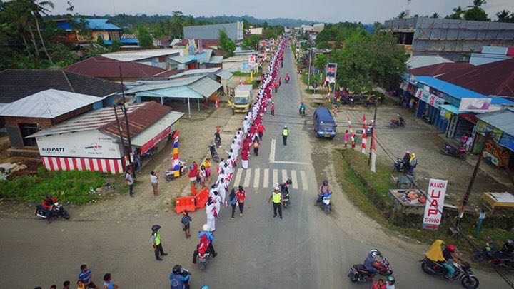 Long March Memerahputihkan HUT RI di Kabupaten Sorong
